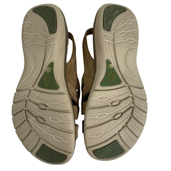 Nature Walk By Earth Erin 7M Womens Brown Leather Upper Sandals Adjustable Strap - Picture 10 of 12